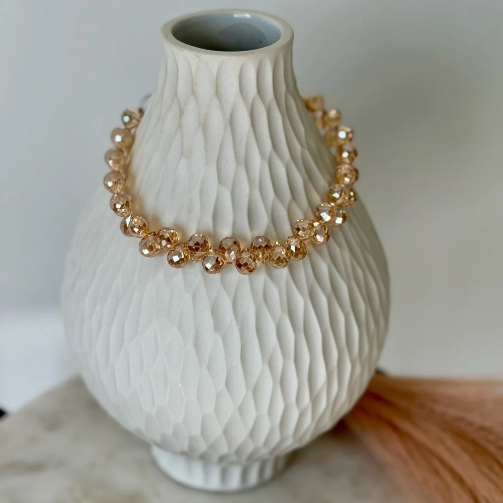 ✨Crystal Beaded Phone Wrist Strap/Keychain - Champagne 🥂 ✨